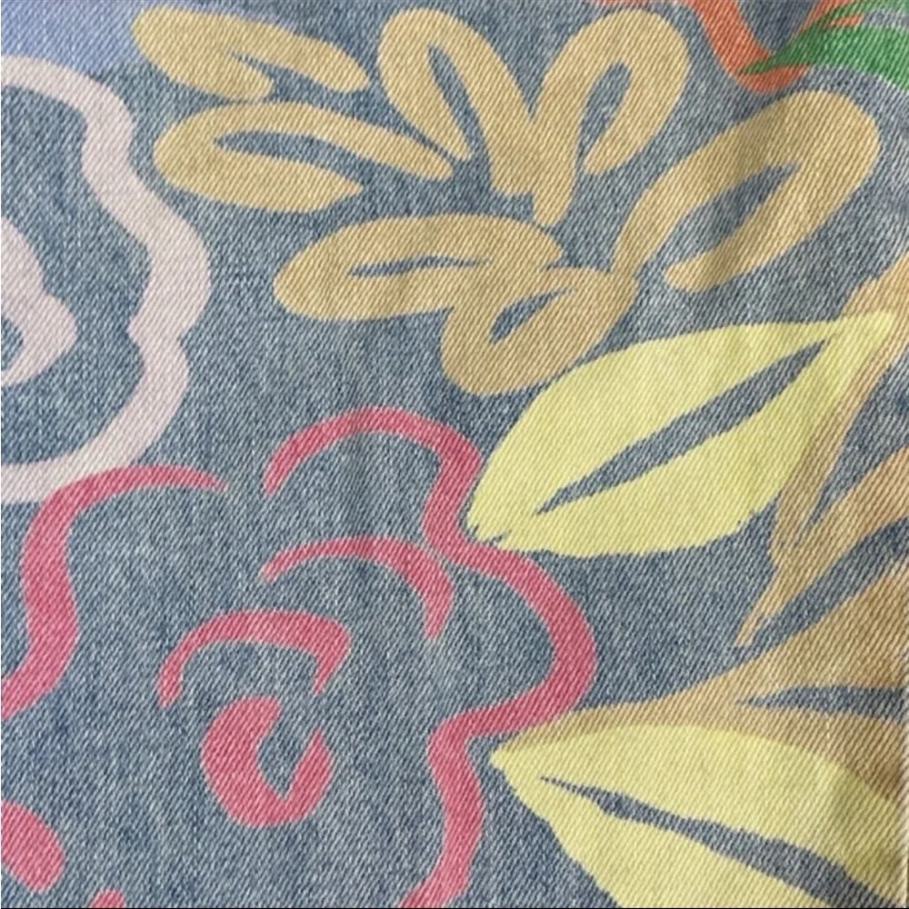 GAP Kids girlfriend jeans girls size 14 cutoff Hawaiian neon floral girlhoodcore